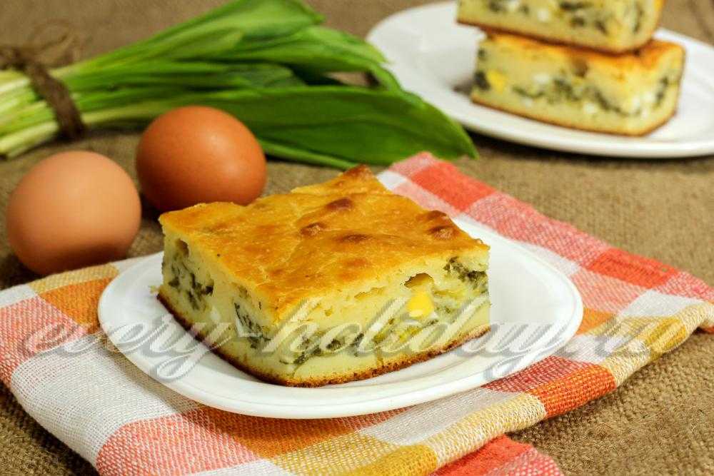 Пирожки с черемшой и яйцом жареные. пирог с колбой