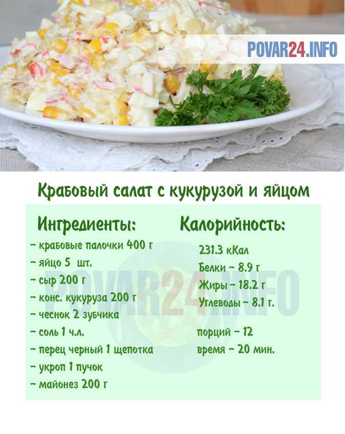 Крабовый салат классический: как приготовить пошагово, фото