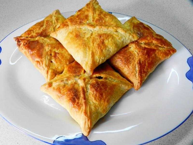 Треугольники с мясом и картошкой в духовке – пошаговые рецепты с фото
