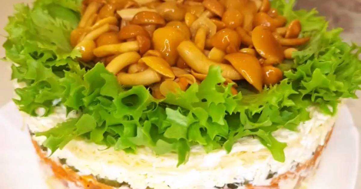 Рецепт салата лесная поляна с фото: пошагово, с замечаниями и нюансами