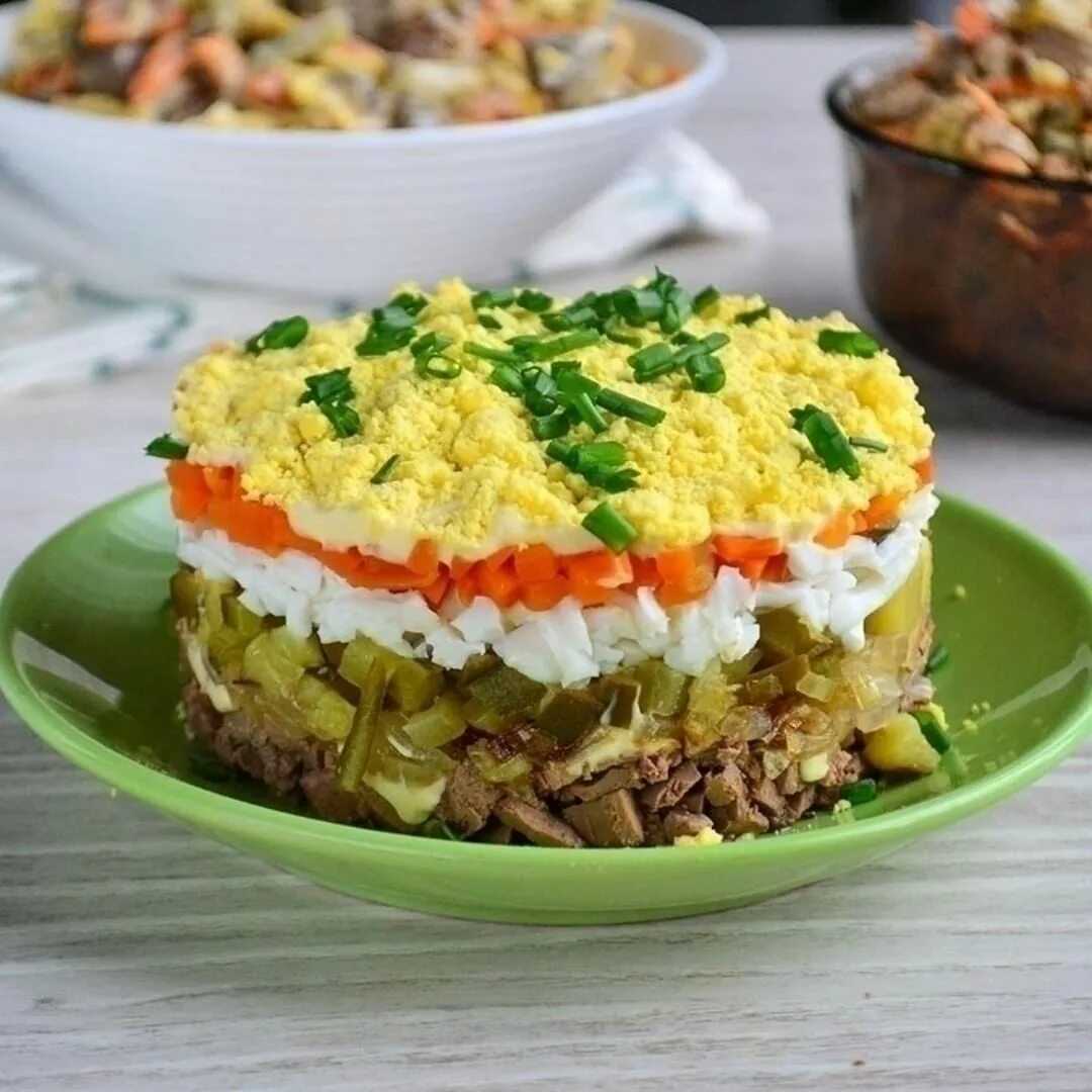 Салаты с куриной печенью - просто, быстро и очень вкусно