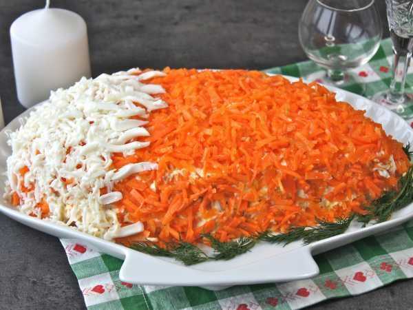 Салат лисичка