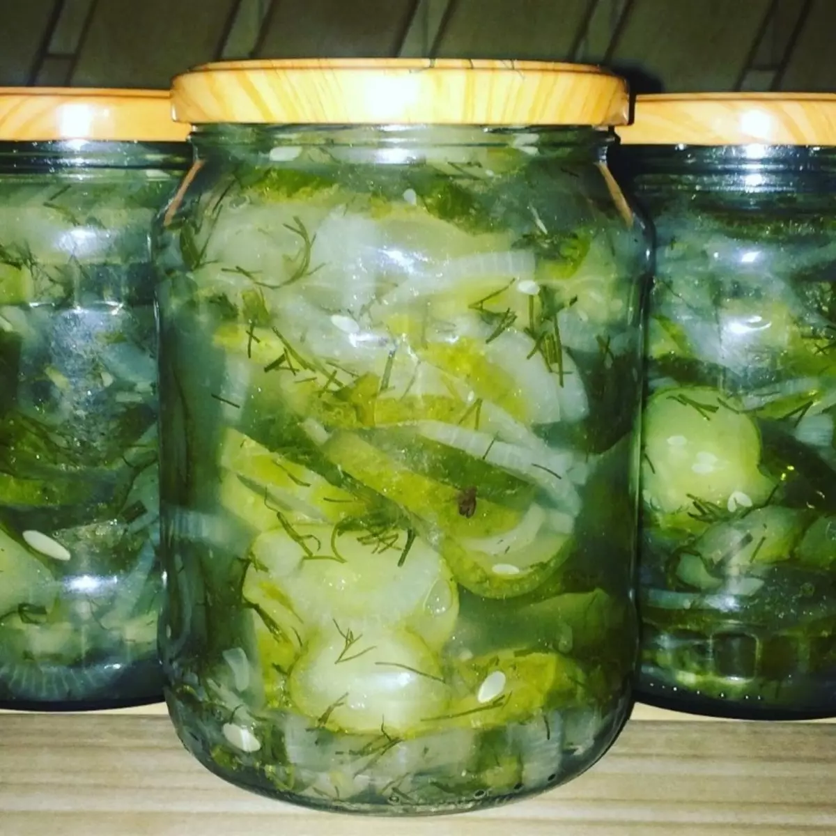 Салат из крупных перезрелых огурцов на зиму