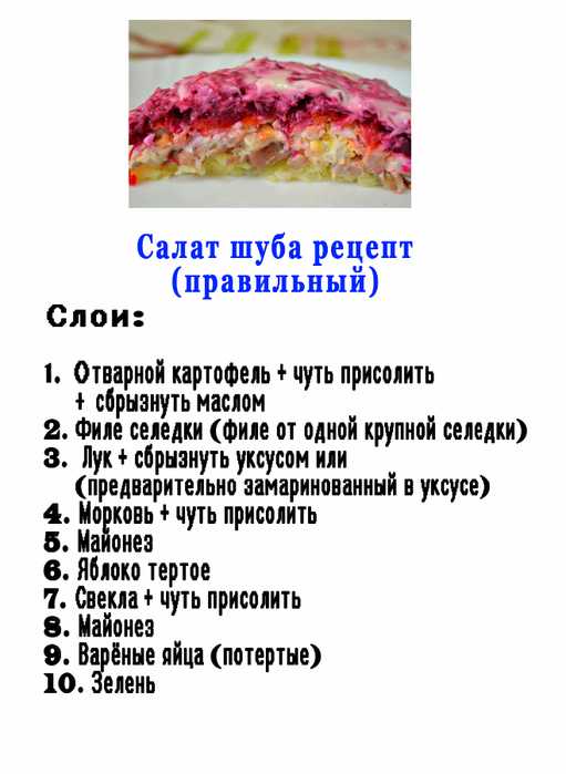 Селедка под шубой – классический рецепт по слоям